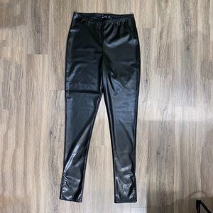 Faux Leather Split leg pants